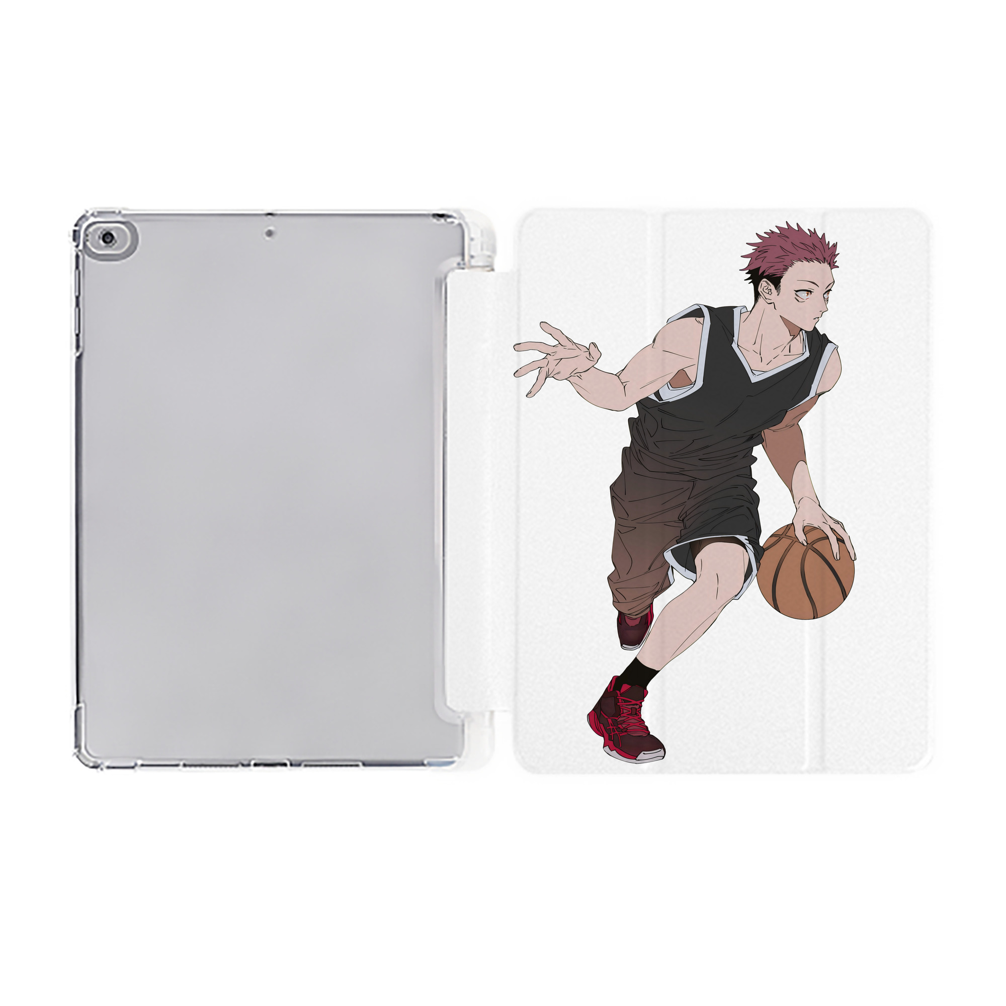 （画像用） 呪術廻戦 Jujutsu Kaisen IPad ケース ペン収納付き 三つ折りスタンド PUレザー×シリコン 対応機種9.5/10.5/10.9インチ